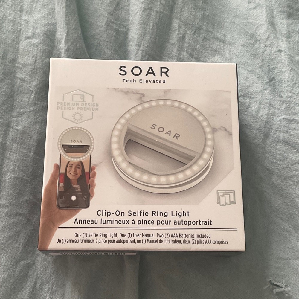 SOAR Clip-On Selfie Ring Light - White